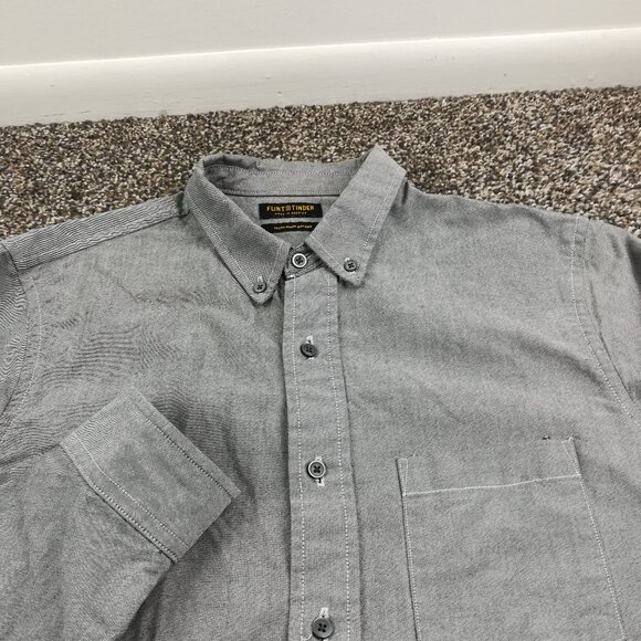 Flint & Tinder Shirt Texas Made Oxford L/S Button Up Gray Mens Medium - Picture 1 of 11